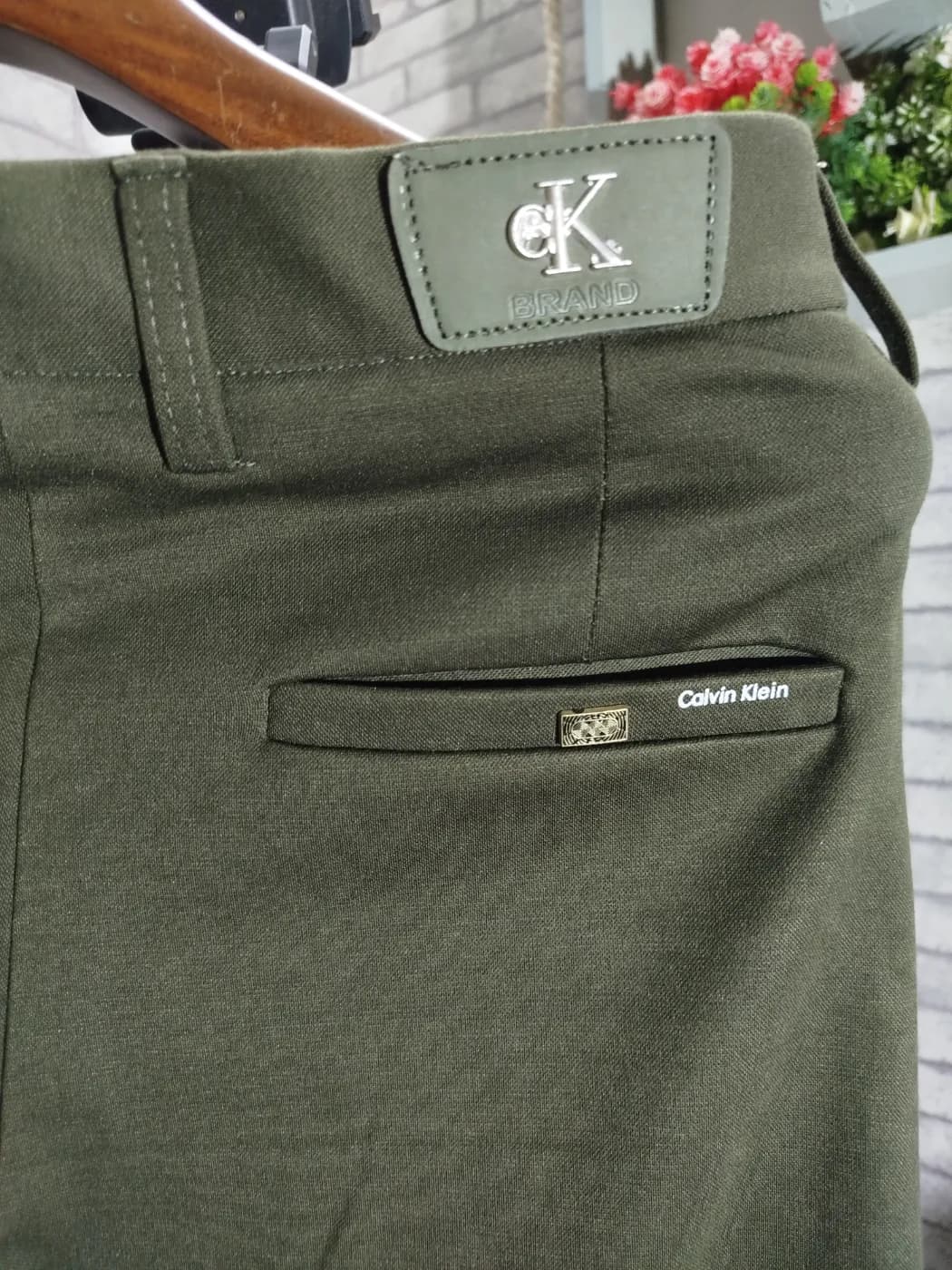 🫒 NEW ARRIVAL | ADISOM SPECIAL OLIVE FORMAL PANT 🫒 Jeans — back view