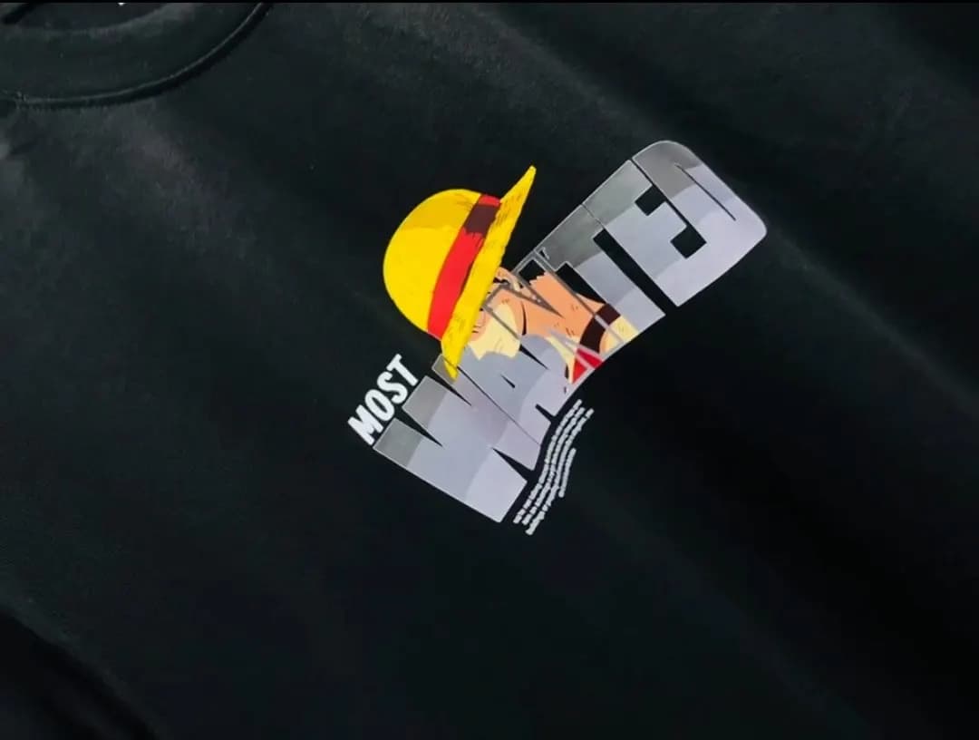 Most Wanted Anime Oversized Drop Shoulder T-Shirt | Limited Edition Men — side view