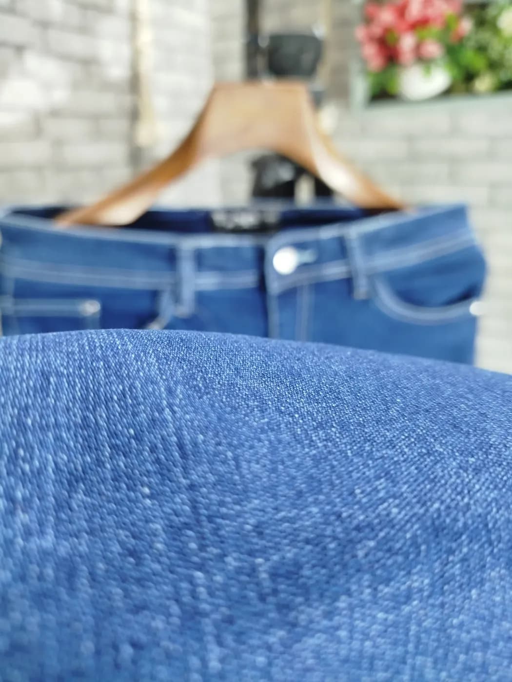 💙 NEW ARRIVAL | ADISOM DARK BLUE JEANS PANT 💙 — fabric close-up