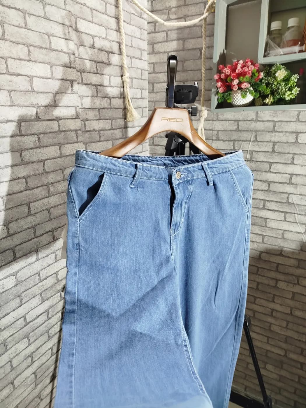 💙 NEW ARRIVAL | ADISOM SKY BLUE BAGGY PANT 💙 Jeans — detail shot