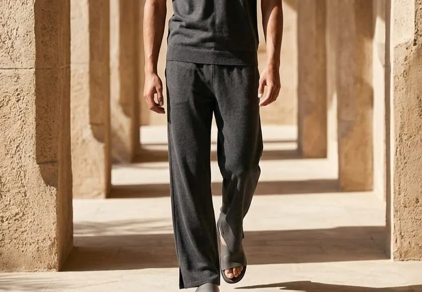 Premium Low Cut Baggy Trouser Men — back view