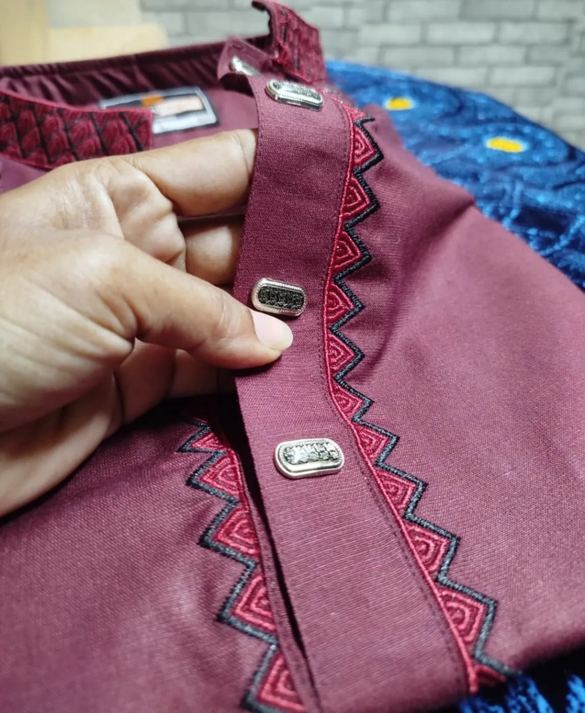 Premium Slim Fit Panjabi | Smart & Stylish Traditional Wear — ADISOM Men — detail shot