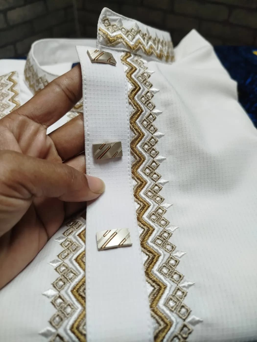 Exclusive Premium Panjabi | Elegant Traditional Fashion — ADISOM Men — detail shot