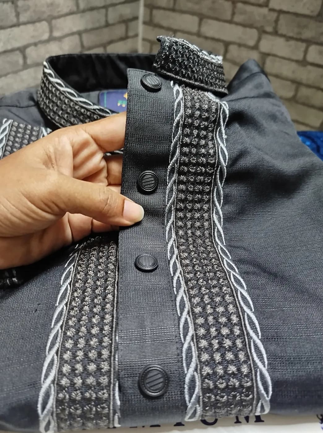 Signature Panjabi | Premium Traditional Collection — ADISOM Men — detail shot
