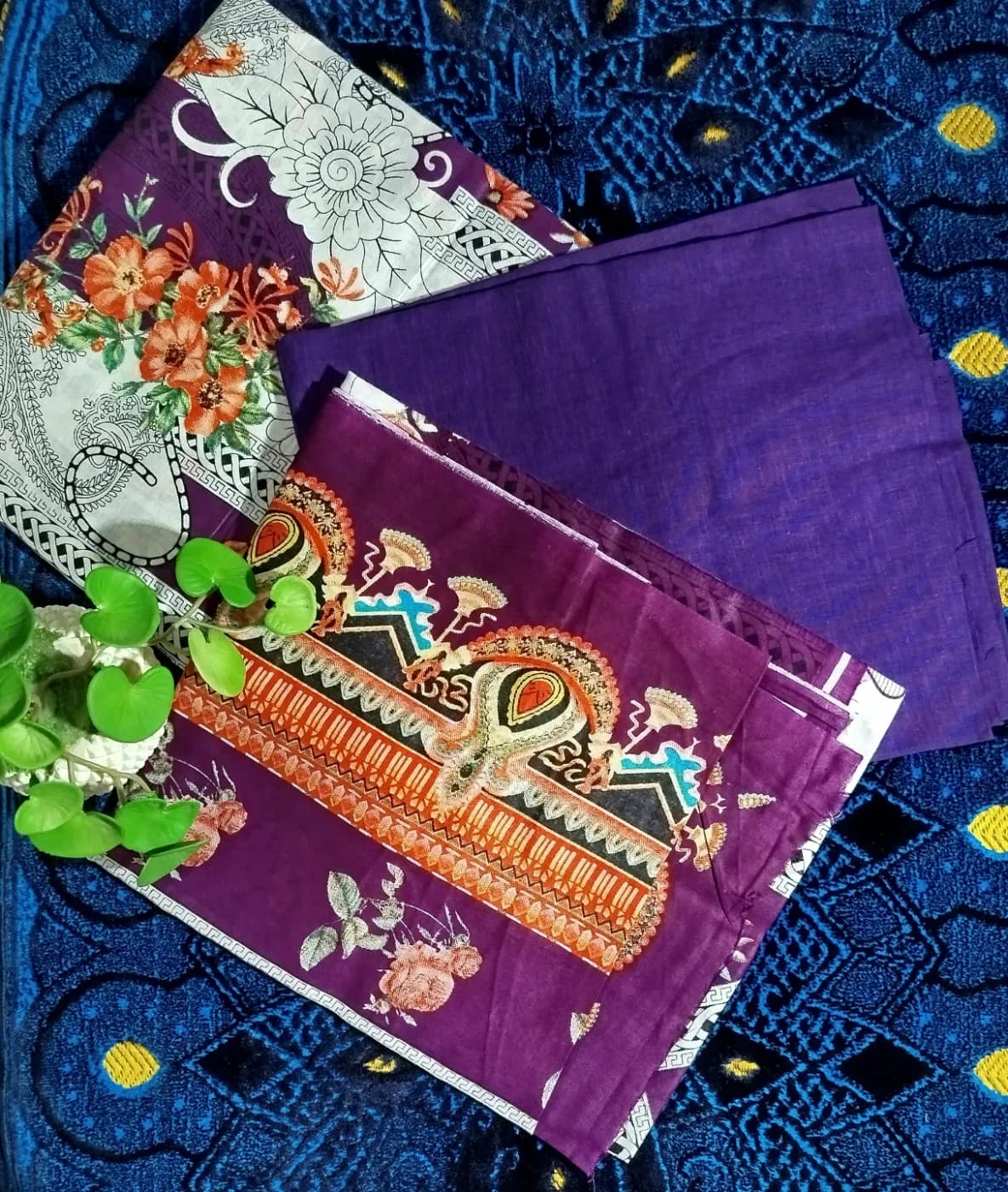 Zam Zam Festive Unstitched 3-Piece — ADISOM Women — detail shot