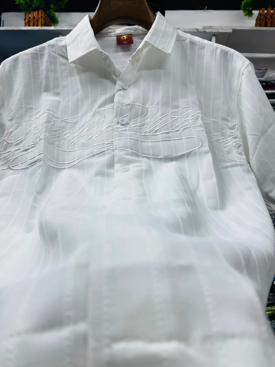Premium China Fabric Boxy Fit Shirt | ADISOM Men — side view