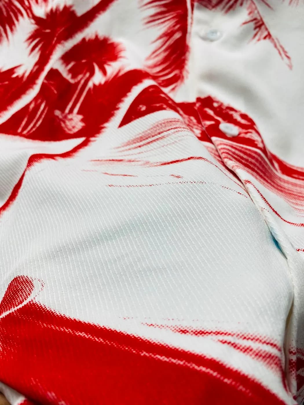 Premium Tropical Print Boxy Fit Shirt Men — back view