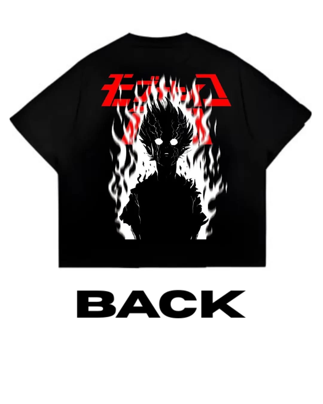 Anime Oversized Drop Shoulder T-Shirt | Black Men — detail shot
