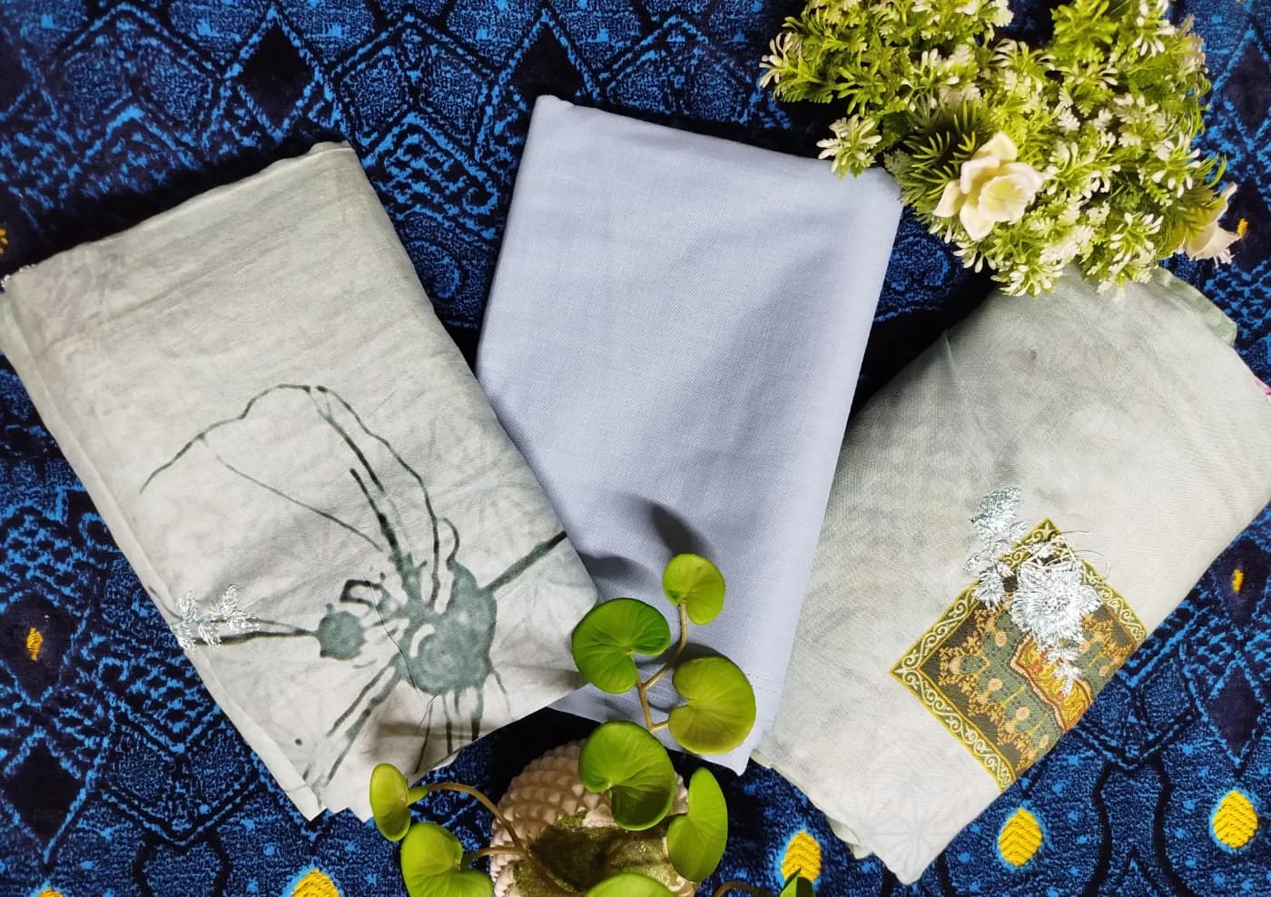 Insaf Premium Unstitched 3-Piece — ADISOM 3 Piece — detail shot