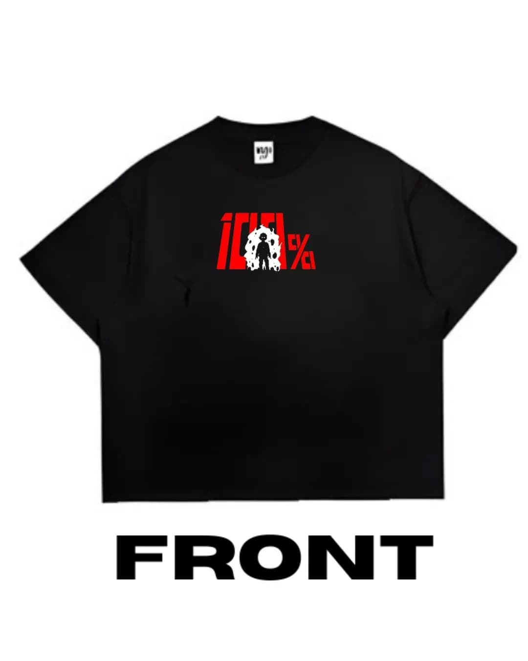 Anime Oversized Drop Shoulder T-Shirt | Black Men — back view
