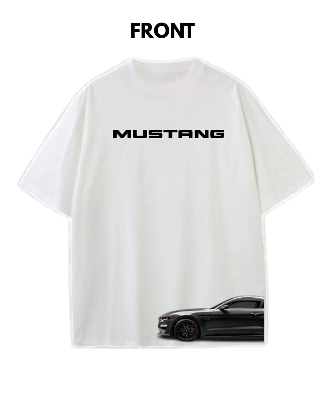 Mustang Performance Drop Shoulder T-Shirt | White Men — back view