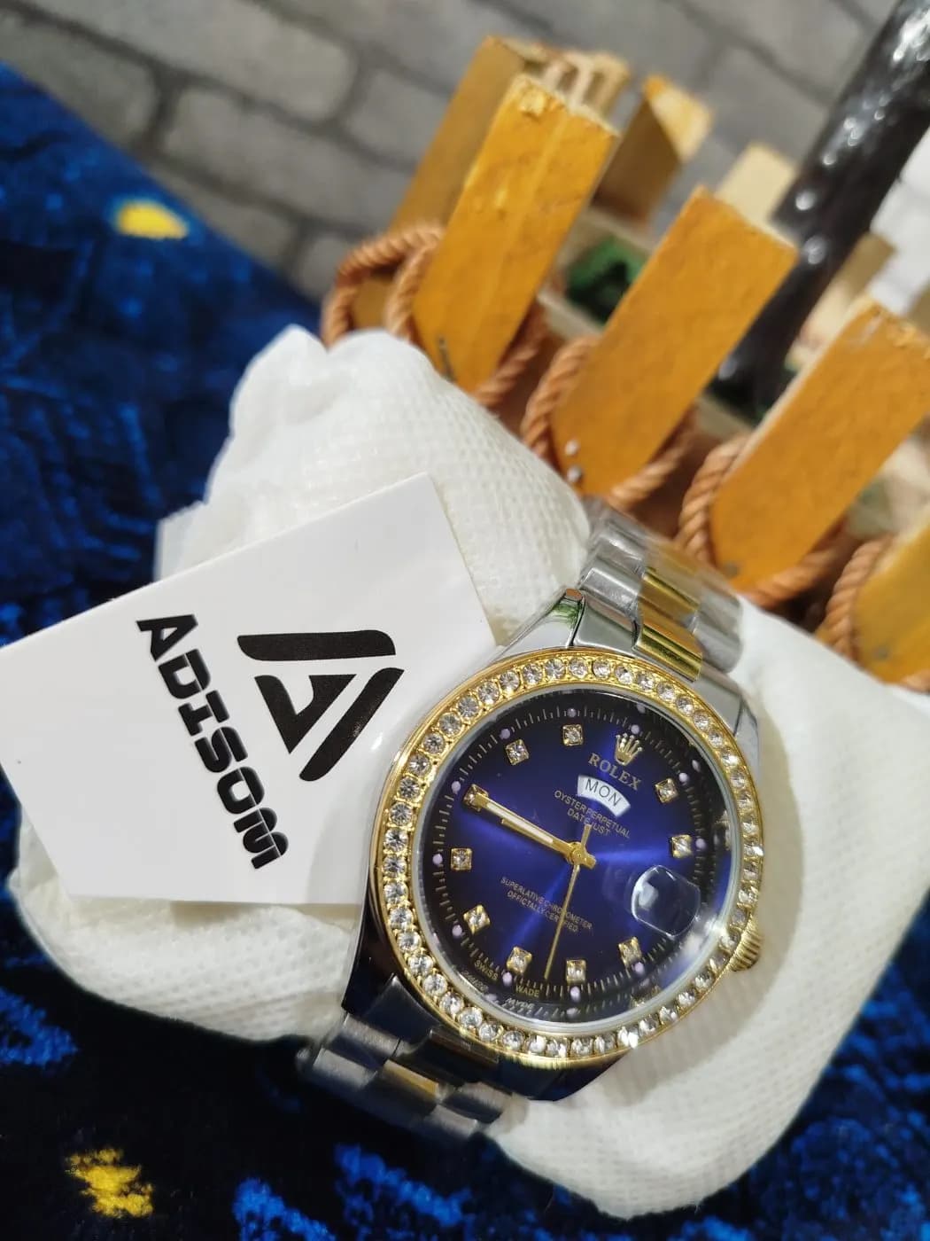 Royal Blue Luxury Watch | Gold Bezel Premium Collection — Savageon Bangladesh
