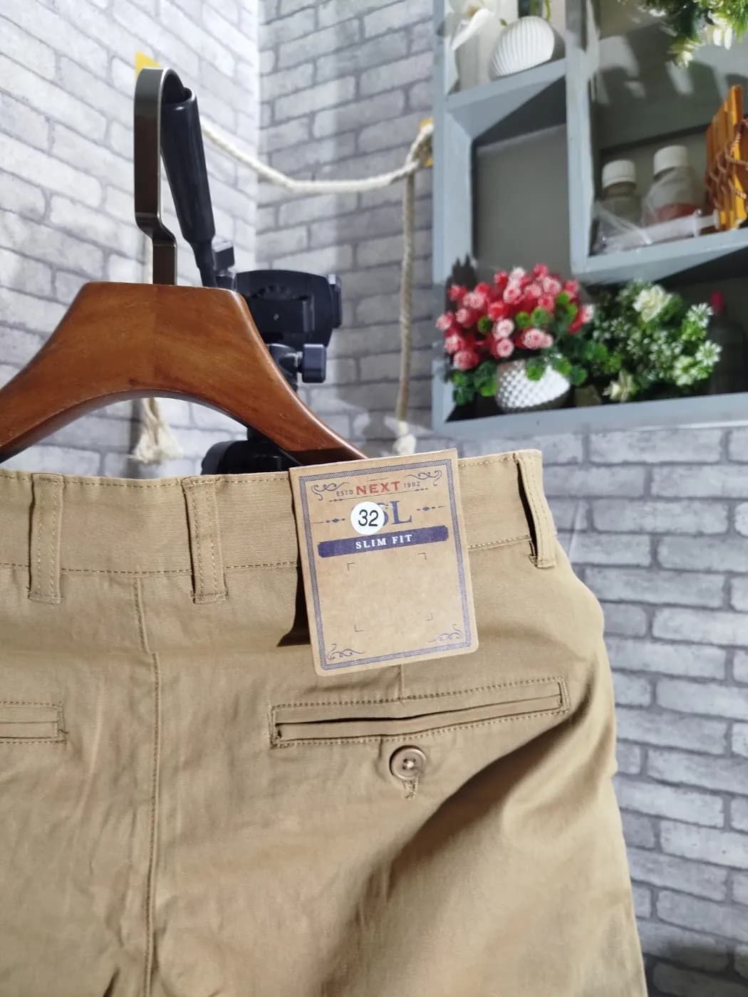 🤎 NEW ARRIVAL | ADISOM SPECIAL BISCUIT COLOR GABARDINE PANT 🤎 Jeans — back view