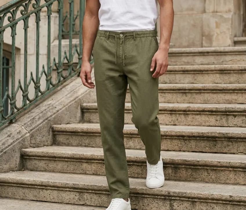 Premium Remi Cotton Trouser Men — side view