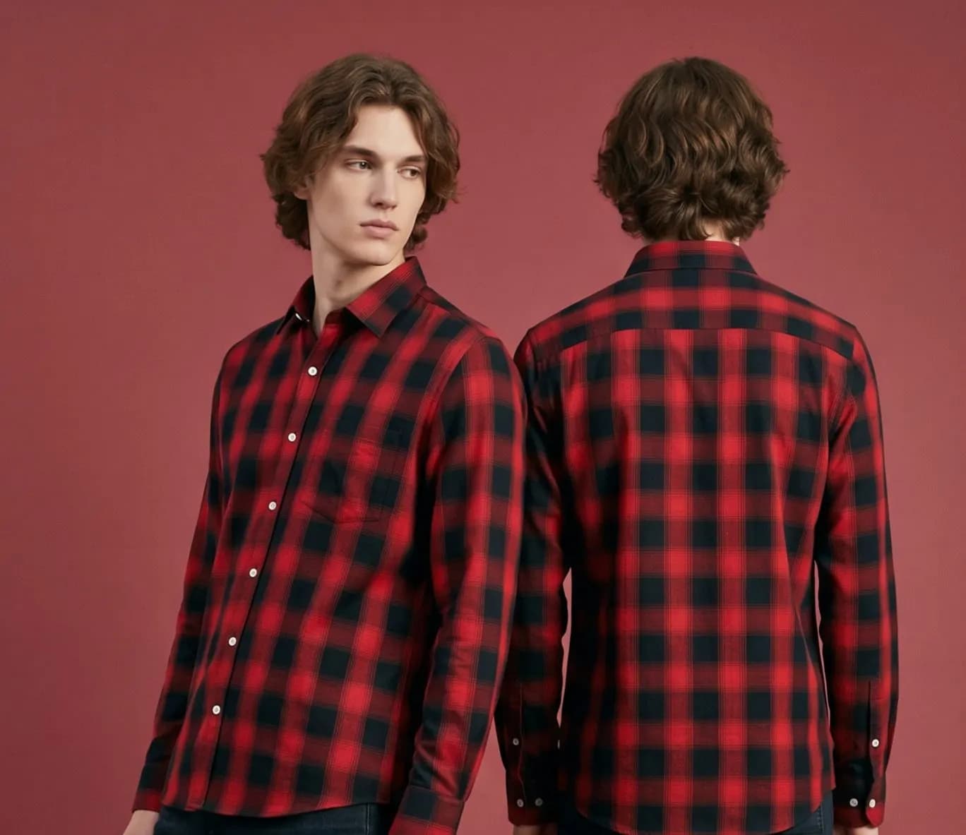 Premium Red & Black Check Full Sleeve Shirt | Bold Classic Collection by ADISOM — Savageon Bangladesh
