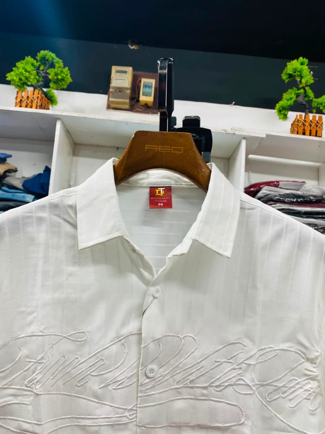 Premium China Fabric Boxy Fit Shirt | ADISOM Men — back view