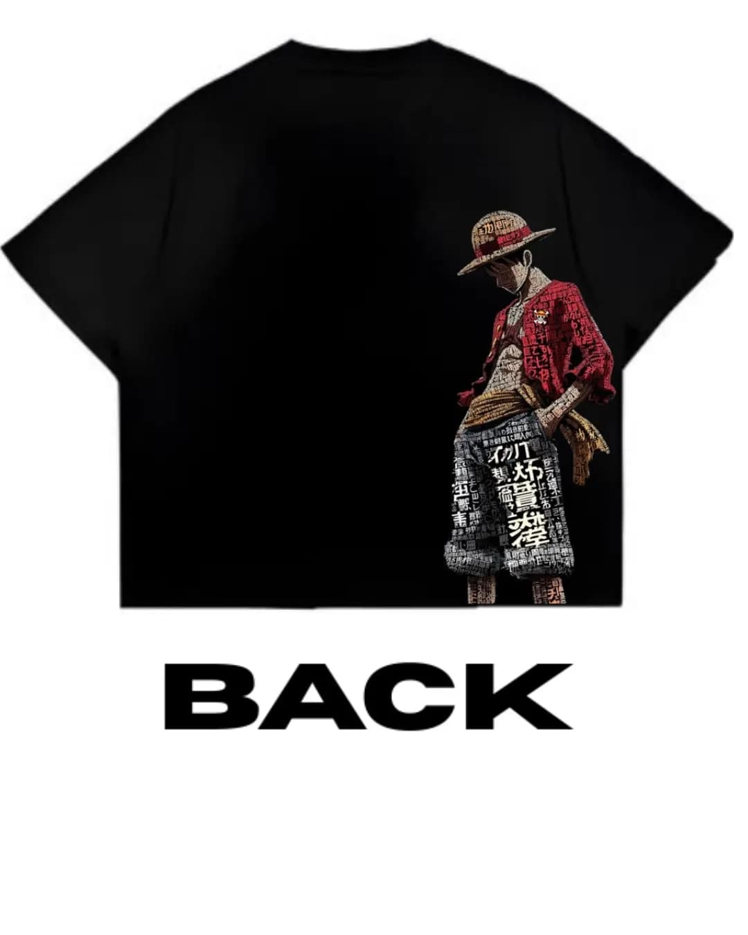 Most Wanted Anime Oversized Drop Shoulder T-Shirt | Limited Edition Men — detail shot