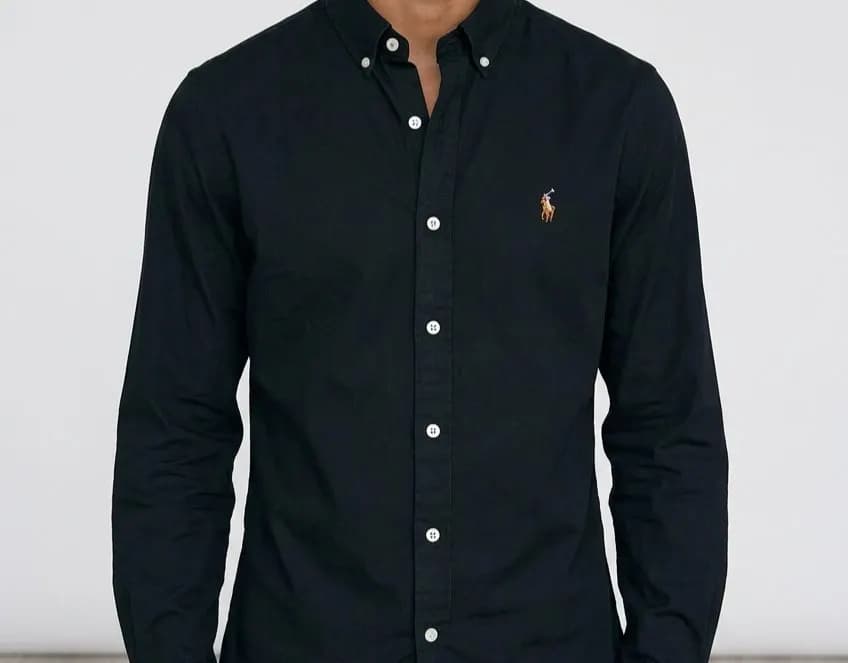 Premium Oxford Cotton Solid Full Sleeve Shirt | US Polo Style | Timeless Elegance 👔 Men — detail shot