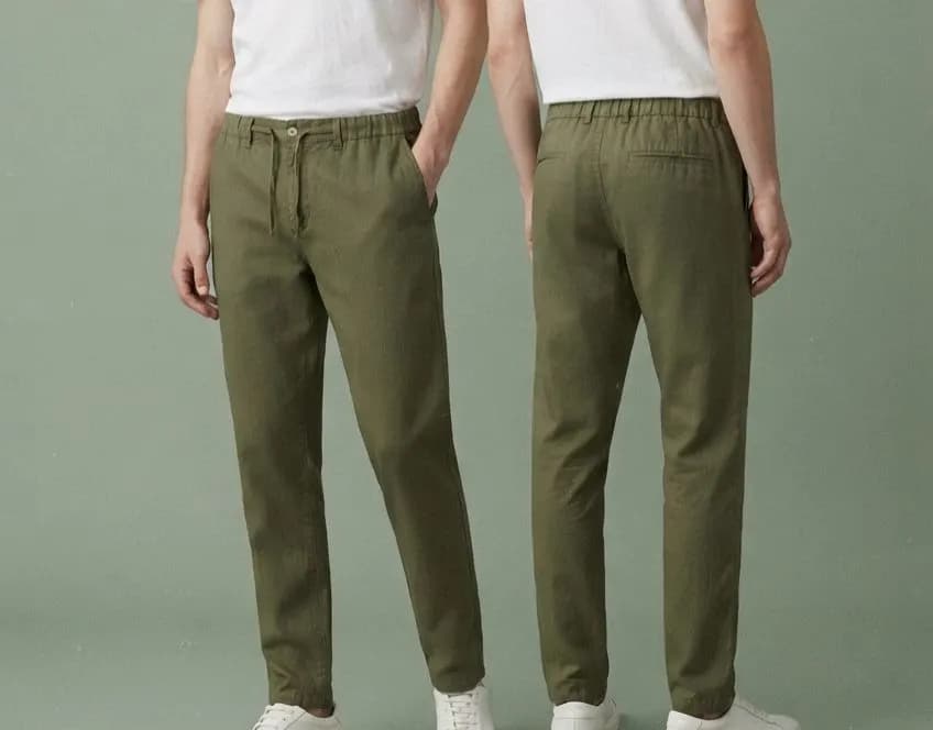 Premium Remi Cotton Trouser Men — back view