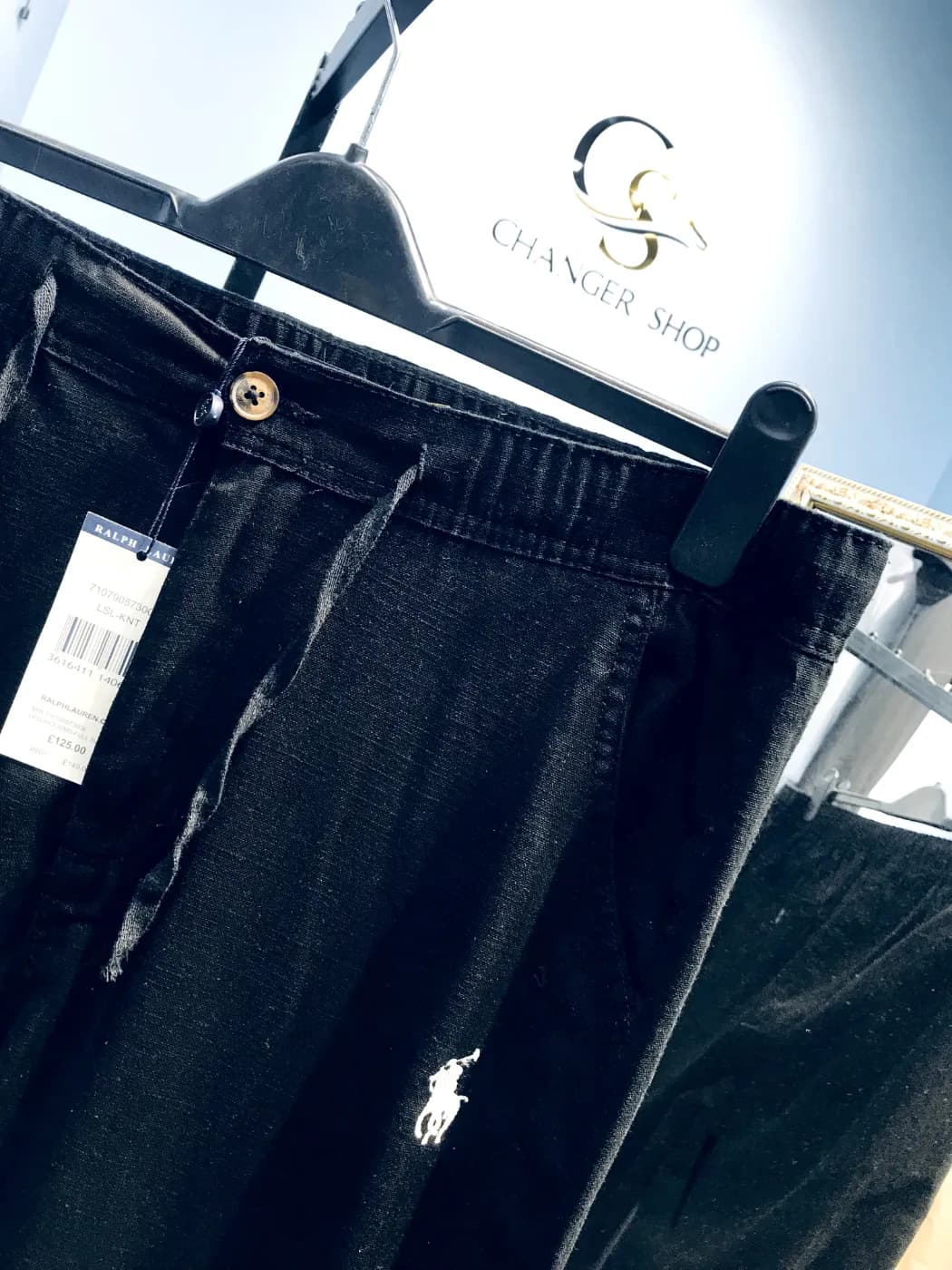Men’s Premium Black Remi Cotton Pants — side view