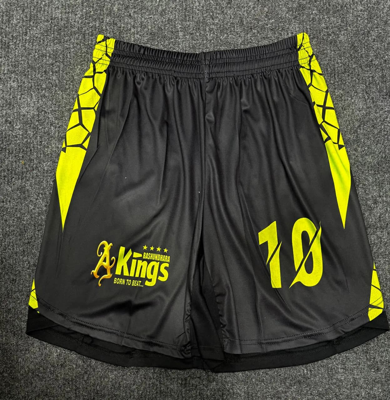 White & black shorts Men — back view