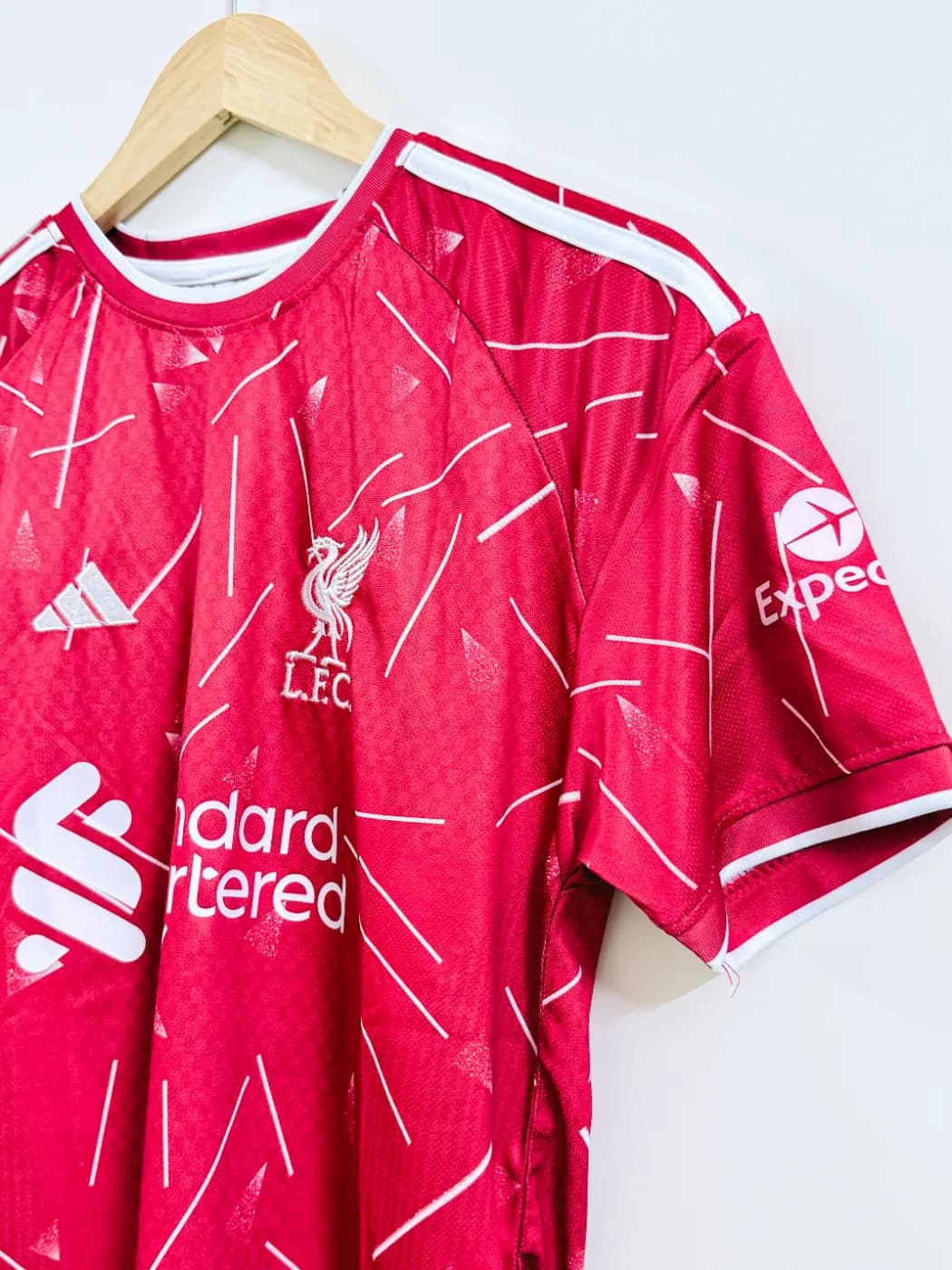 Liverpool Home Jersey — detail shot