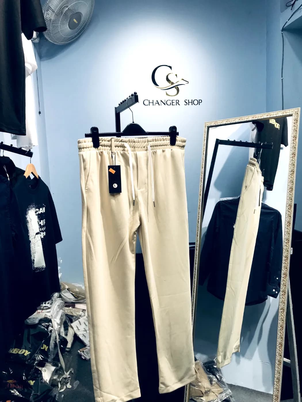Premium Low-Cut Baggy Pants Men — back view