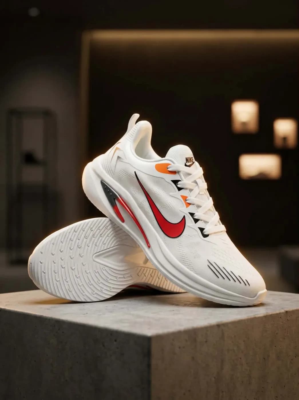 White Red Sport Running Shoe — Savageon Bangladesh