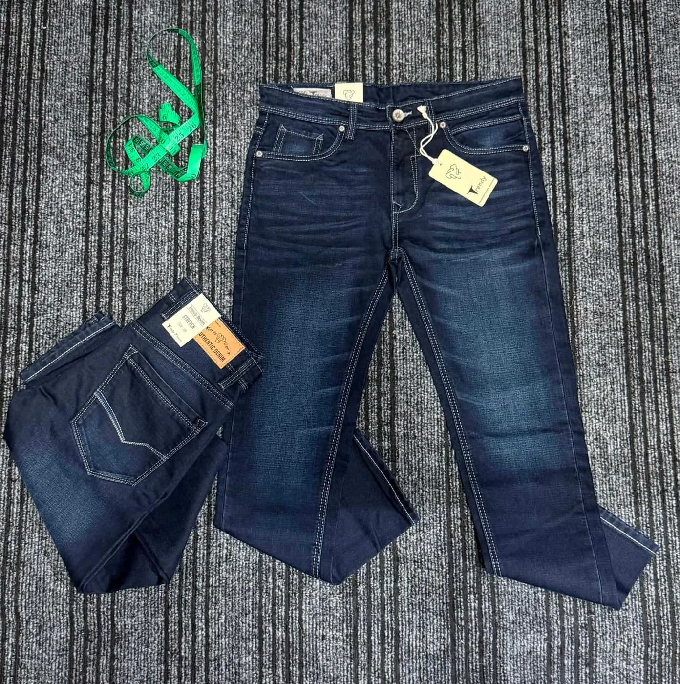 Trendy Men's Dark Blue  Slim Fit Denim Jeans — Savageon Bangladesh