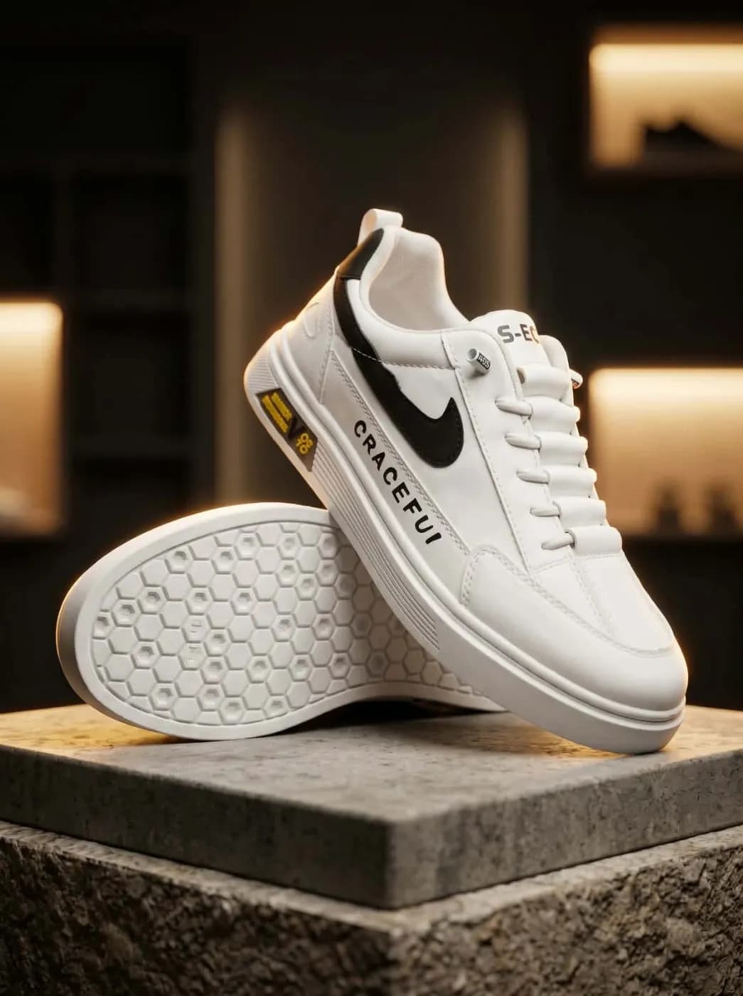 White Black Casual Sneakers — Savageon Bangladesh