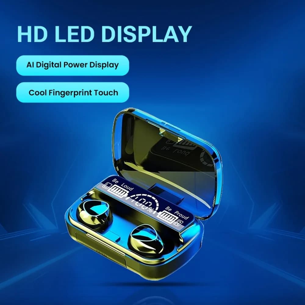 M10 TWS Wireless Earbuds with Digital LED Display & Power Bank Case — Savageon Bangladesh