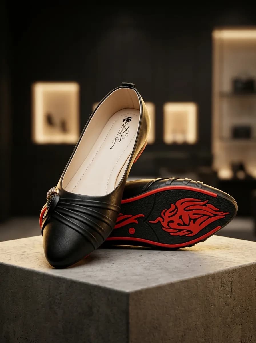 Women’s Classic Black Flat – Red Sole by Walk Avenue — buy online in Bangladesh Women’s Classic Black Flat – Red Sole — Walk Avenue Bangladesh