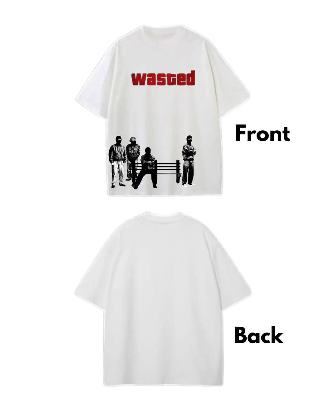 Wasted Street Graphic Drop Shoulder T-Shirt | White Edition by Adisom — buy online in Bangladesh Wasted Street Graphic Drop Shoulder T-Shirt | White Edition Men — Adisom Bangladesh