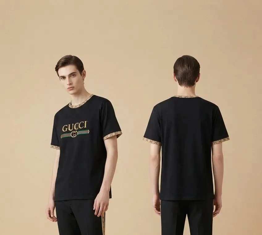 Gucci Men's Premium Lycra Cotton T-Shirt – Luxury Comfort & Modern Style by Adisom — buy online in Bangladesh Gucci Men's Premium Lycra Cotton T-Shirt – Luxury Comfort & Modern Style — Adisom Bangladesh