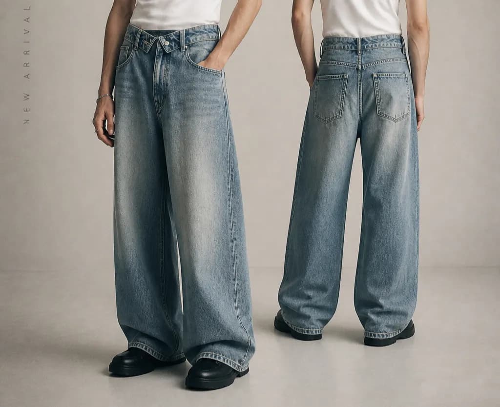 Light Wash Baggy Jeans Pant | Relaxed Streetwear Fit — ADISOM by Adisom — buy online in Bangladesh Light Wash Baggy Jeans Pant | Relaxed Streetwear Fit — ADISOM — Adisom Bangladesh