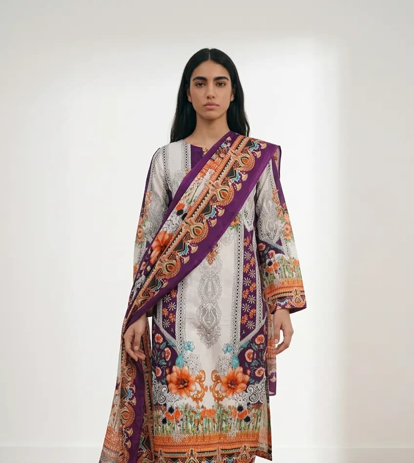Zam Zam Festive Unstitched 3-Piece — ADISOM — Savageon Bangladesh