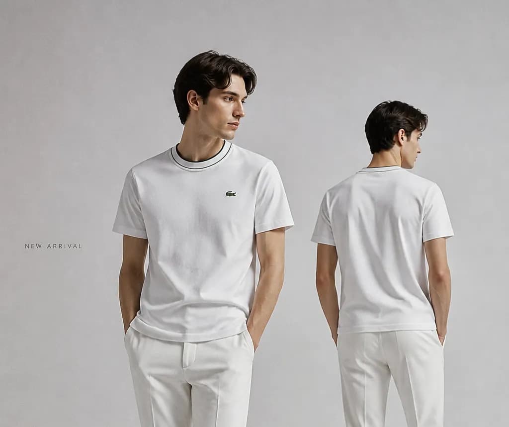 Lacoste Brand Interlock Fabric Basic T-shirt. by Adisom — buy online in Bangladesh Lacoste Brand Interlock Fabric Basic T-shirt. Men — Adisom Bangladesh