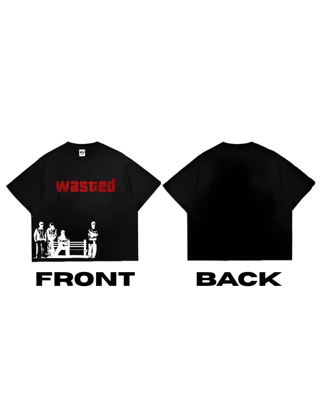 Wasted Street Graphic Drop Shoulder T-Shirt | Black by Adisom — buy online in Bangladesh Wasted Street Graphic Drop Shoulder T-Shirt | Black Men — Adisom Bangladesh