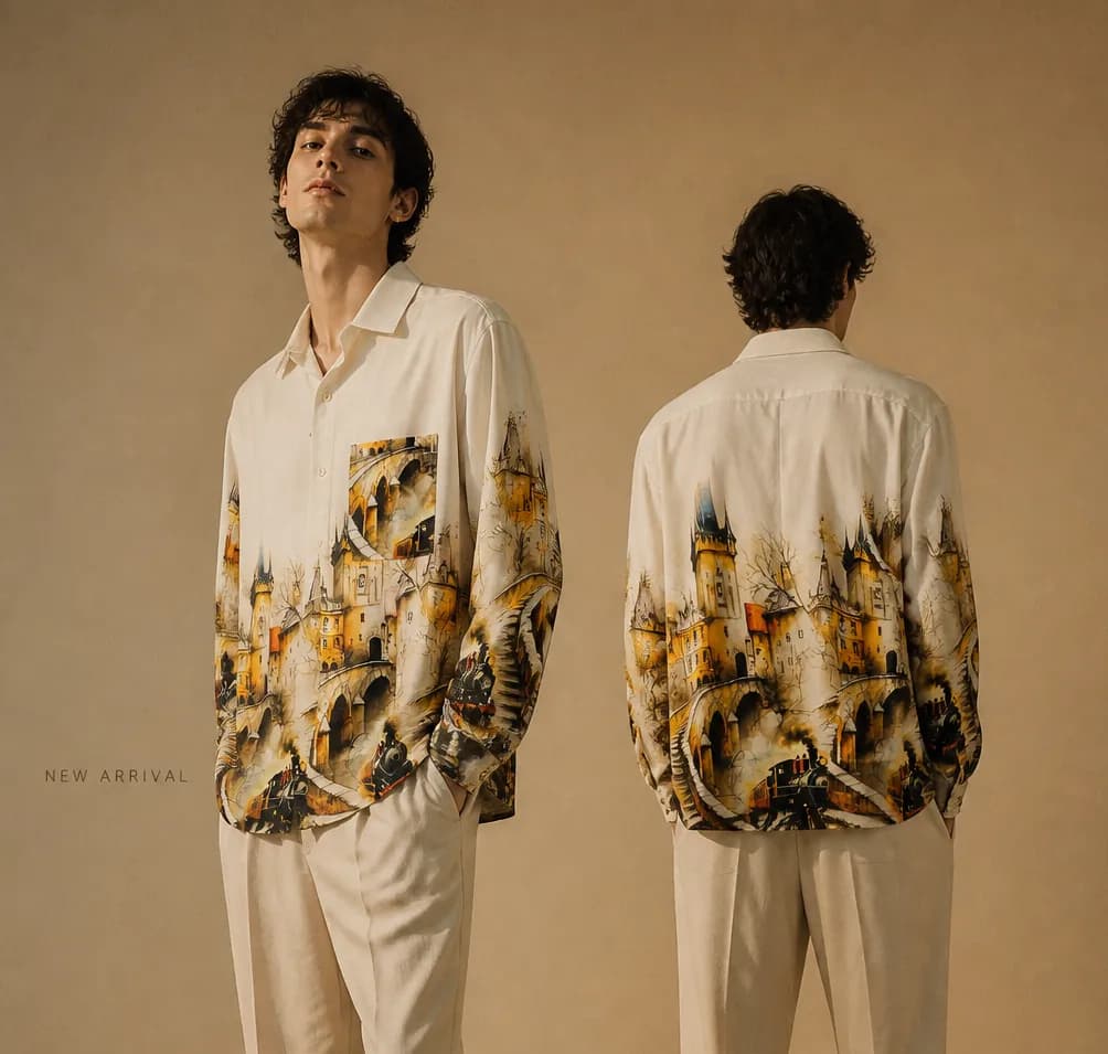 Vintage Castle Artwork Boxy Fit Shirt — Savageon Bangladesh