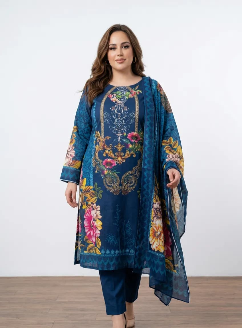Zam Zam Classic Unstitched 3-Piece — ADISOM — Savageon Bangladesh