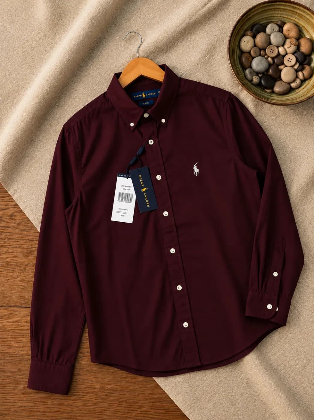 Ralph Lauren Premium Maroon Formal Shirt by Changer Shop — buy online in Bangladesh Ralph Lauren Premium Maroon Formal Shirt — Changer Shop Bangladesh